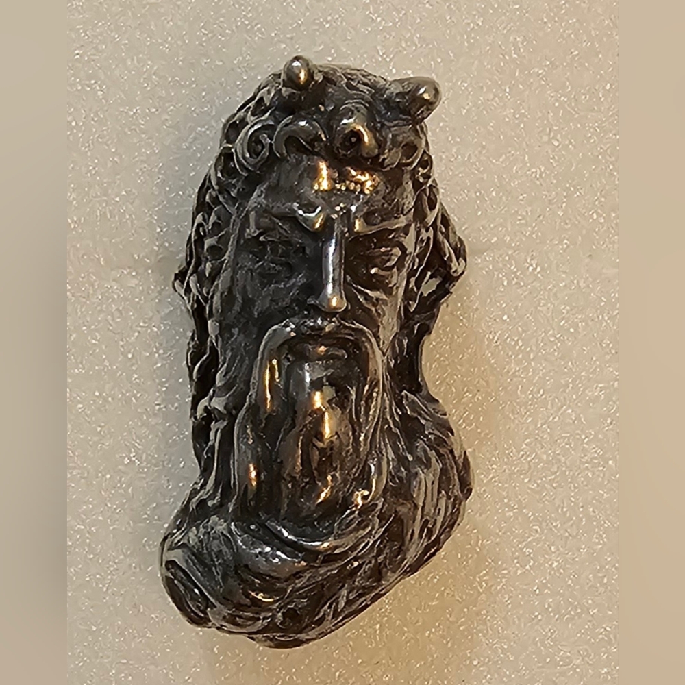 Moses with horns Michelangelo oxidized Silver 925 ring